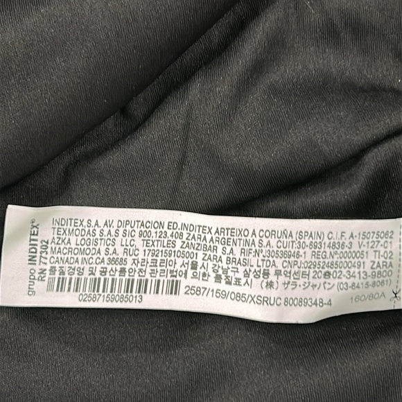 ZARA Textured Animal Print Ruched Puff Sleeve Mini Dress XS NWT - Picture 10 of 15